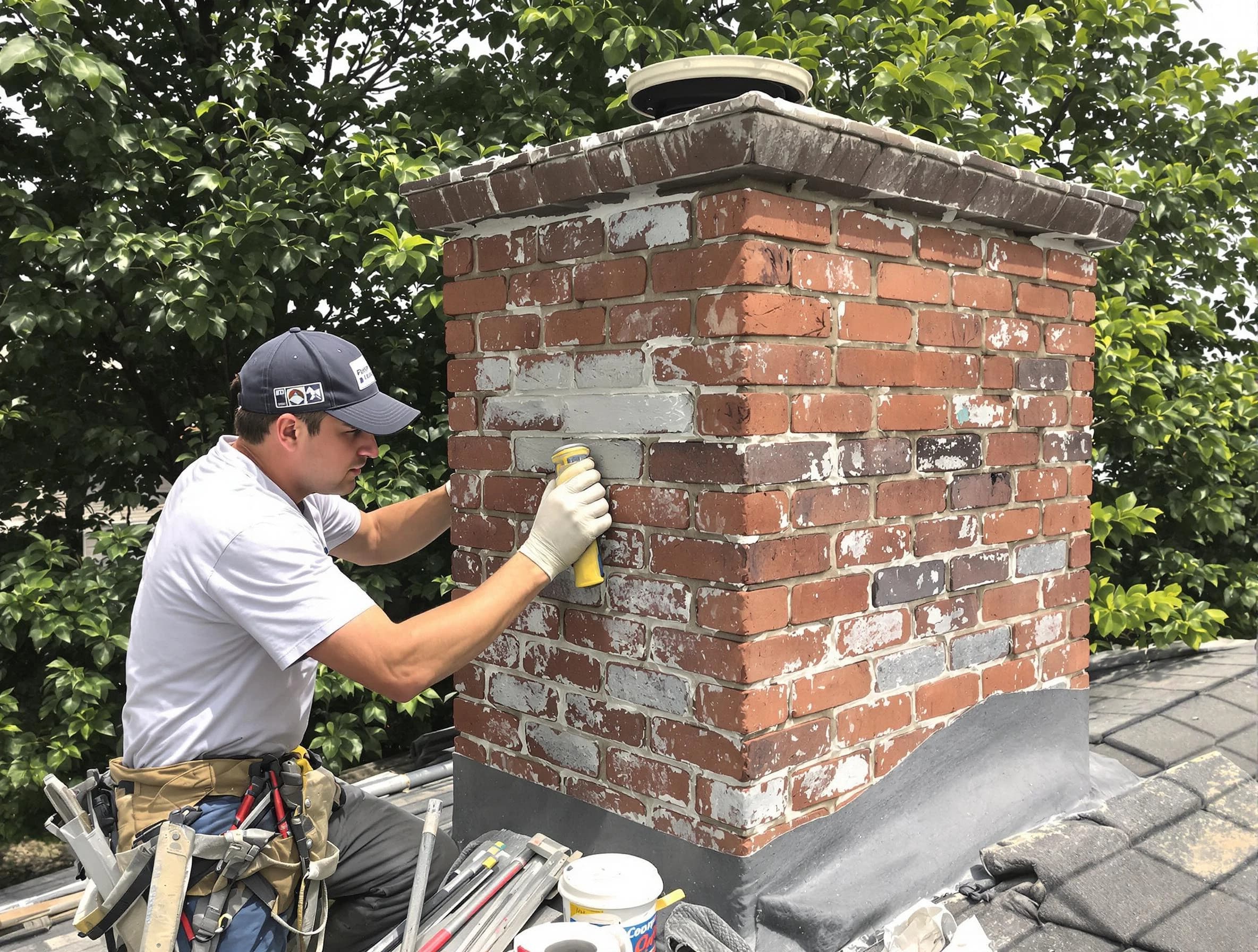 Ashland City Chimney Sweep restoring an aging chimney in Ashland City, TN