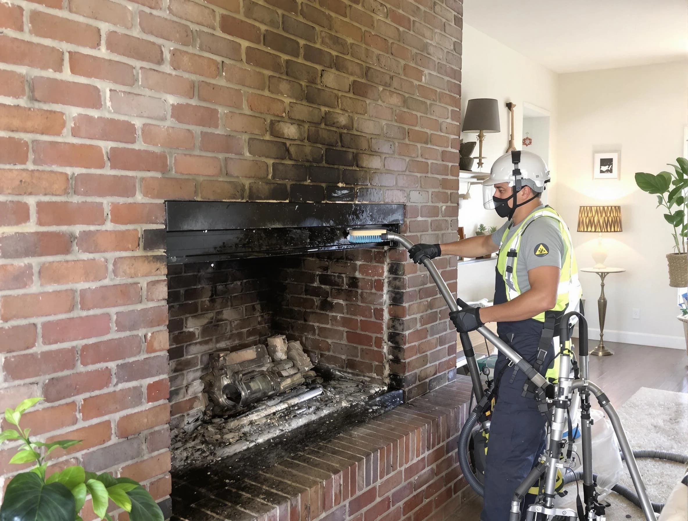 Ashland City Chimney Sweep providing fireplace cleaning services in Ashland City, TN