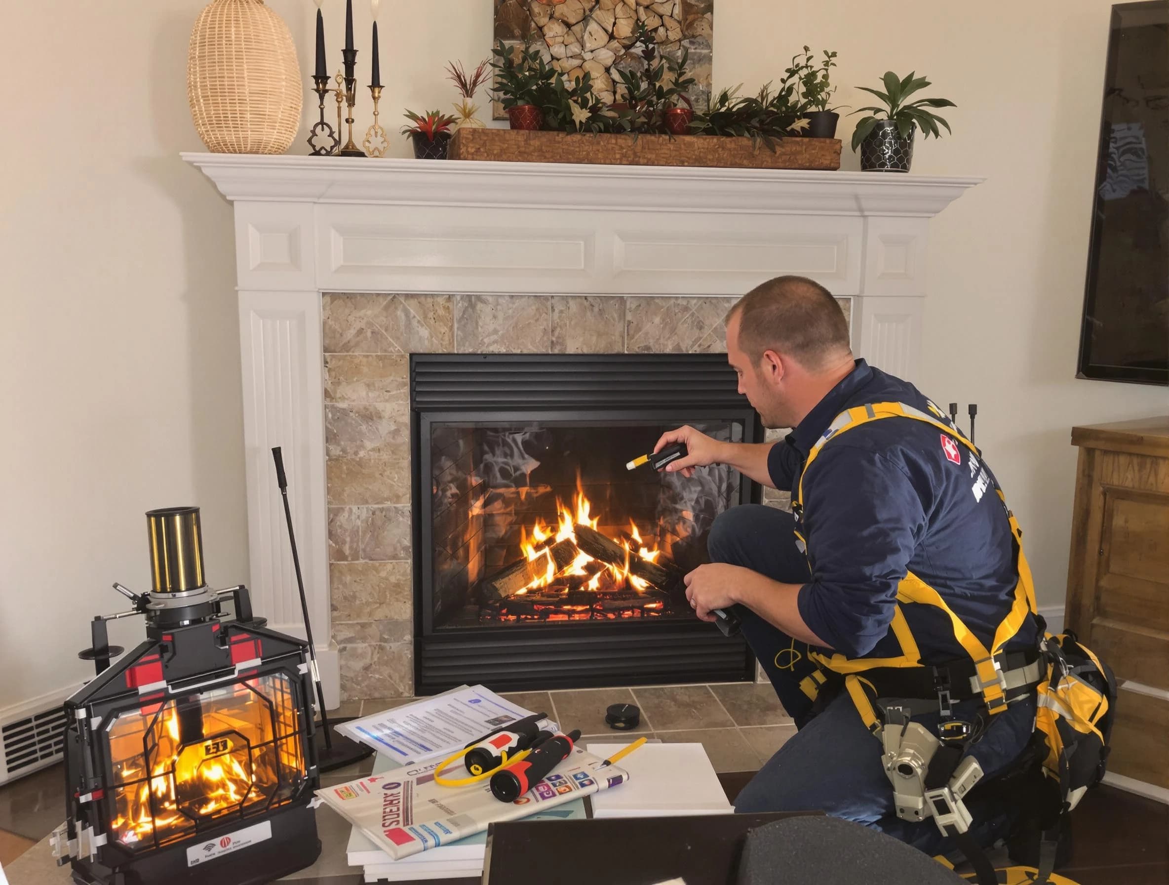 Safety-focused fireplace inspection by Ashland City Chimney Sweep in Ashland City, TN