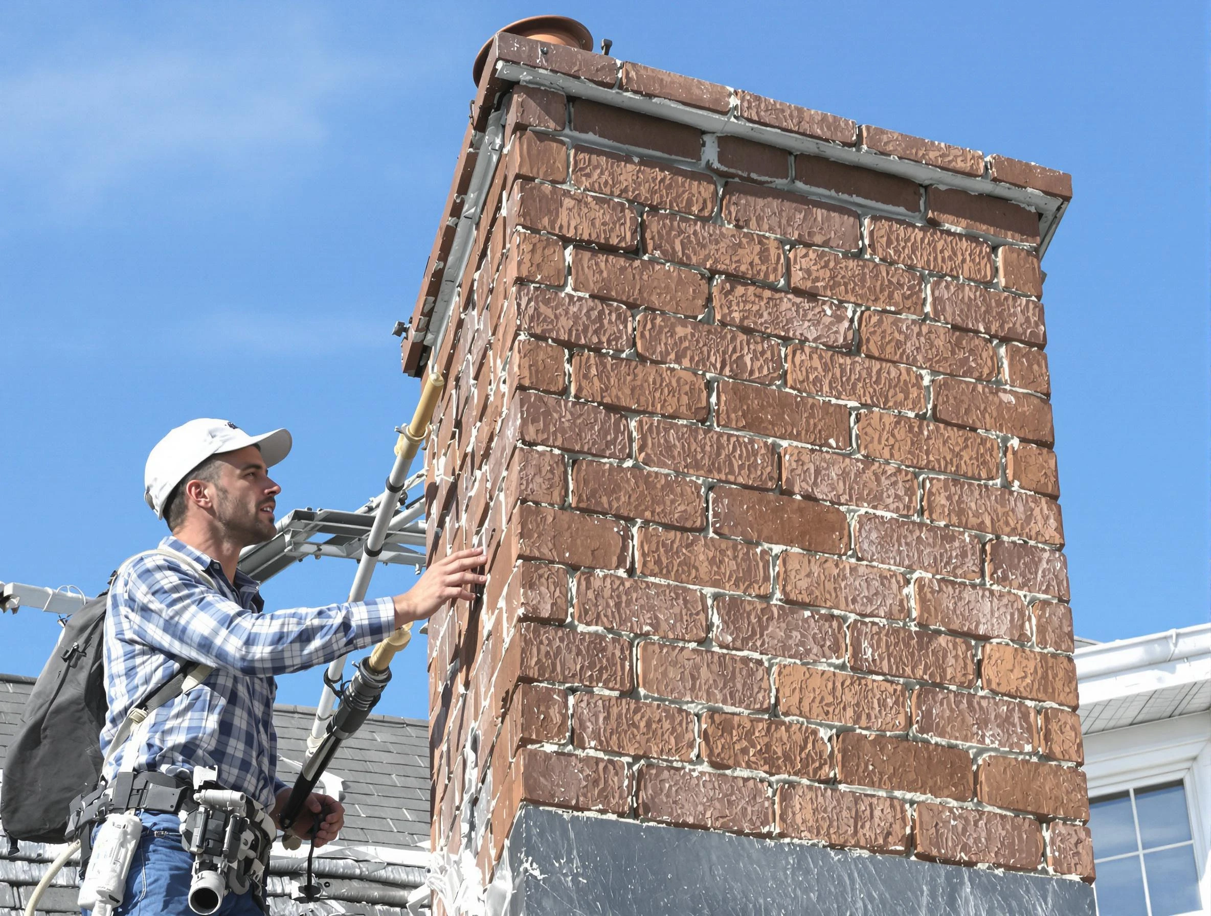 Brickwork for a chimney rebuild by Ashland City Chimney Sweep in Ashland City, TN