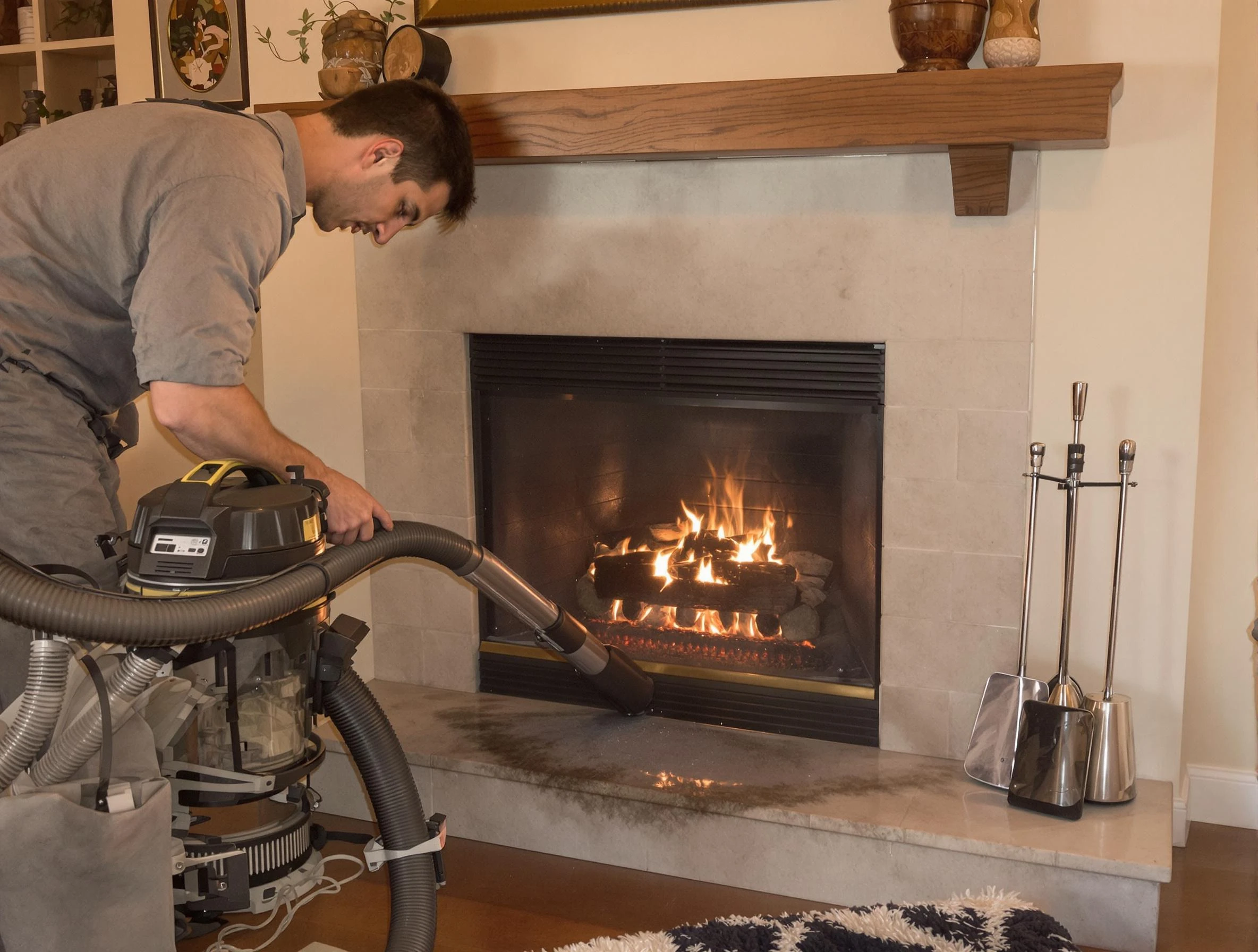 Routine fireplace upkeep by Ashland City Chimney Sweep in Ashland City, TN